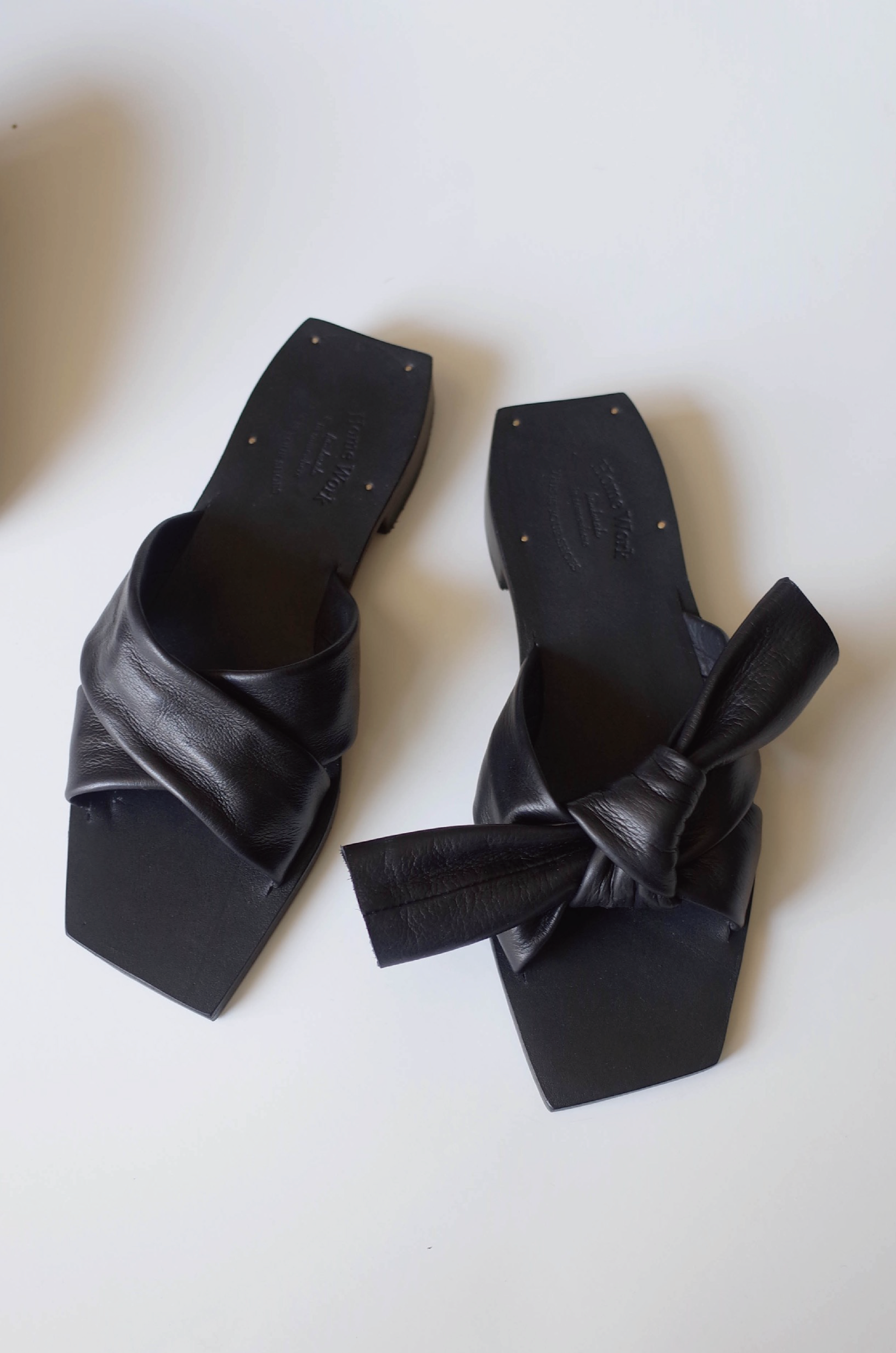 Craftsman Made Leather100% 2-way Flats (Black)