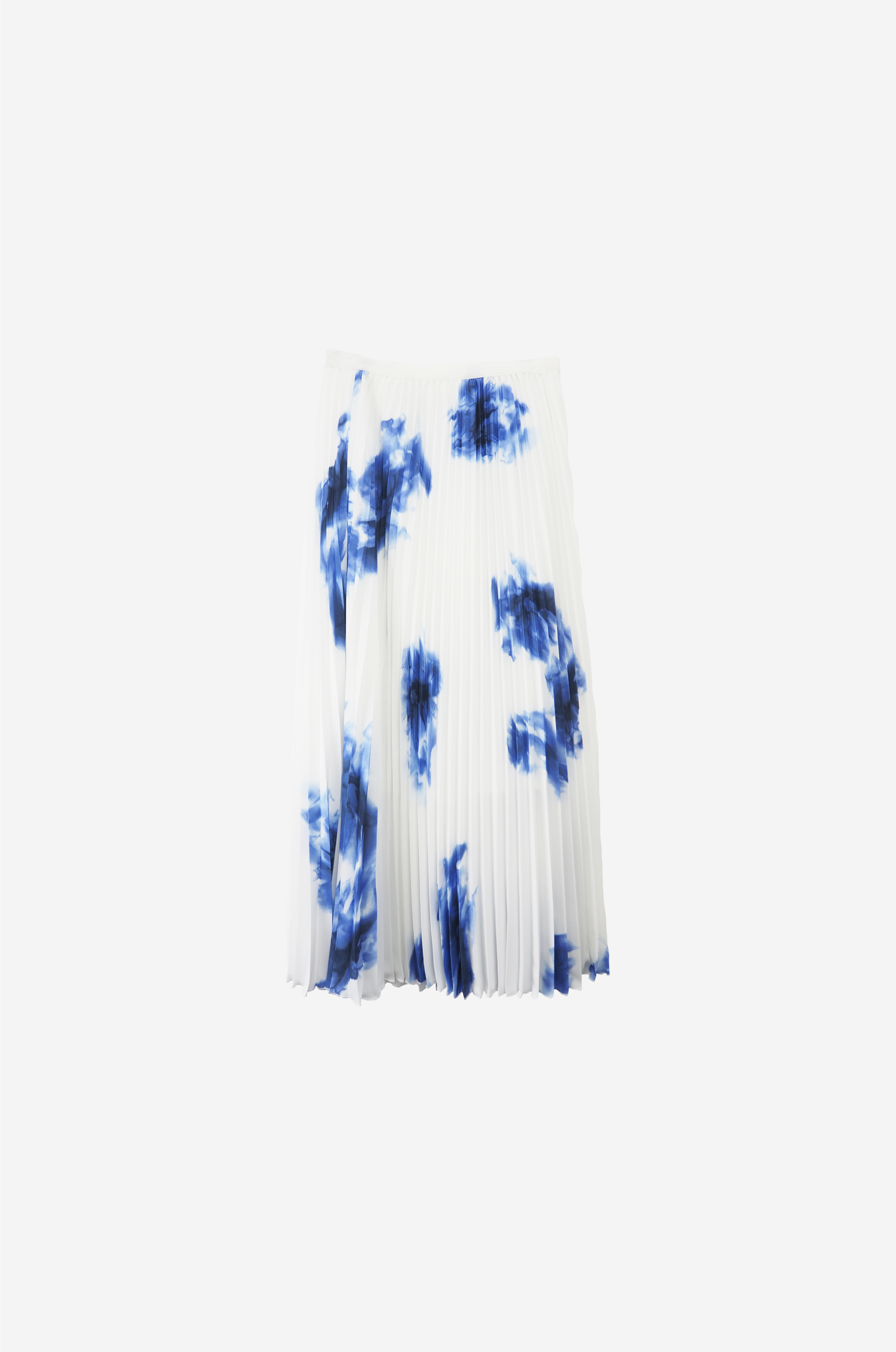 Flower Print Pleats Skirt