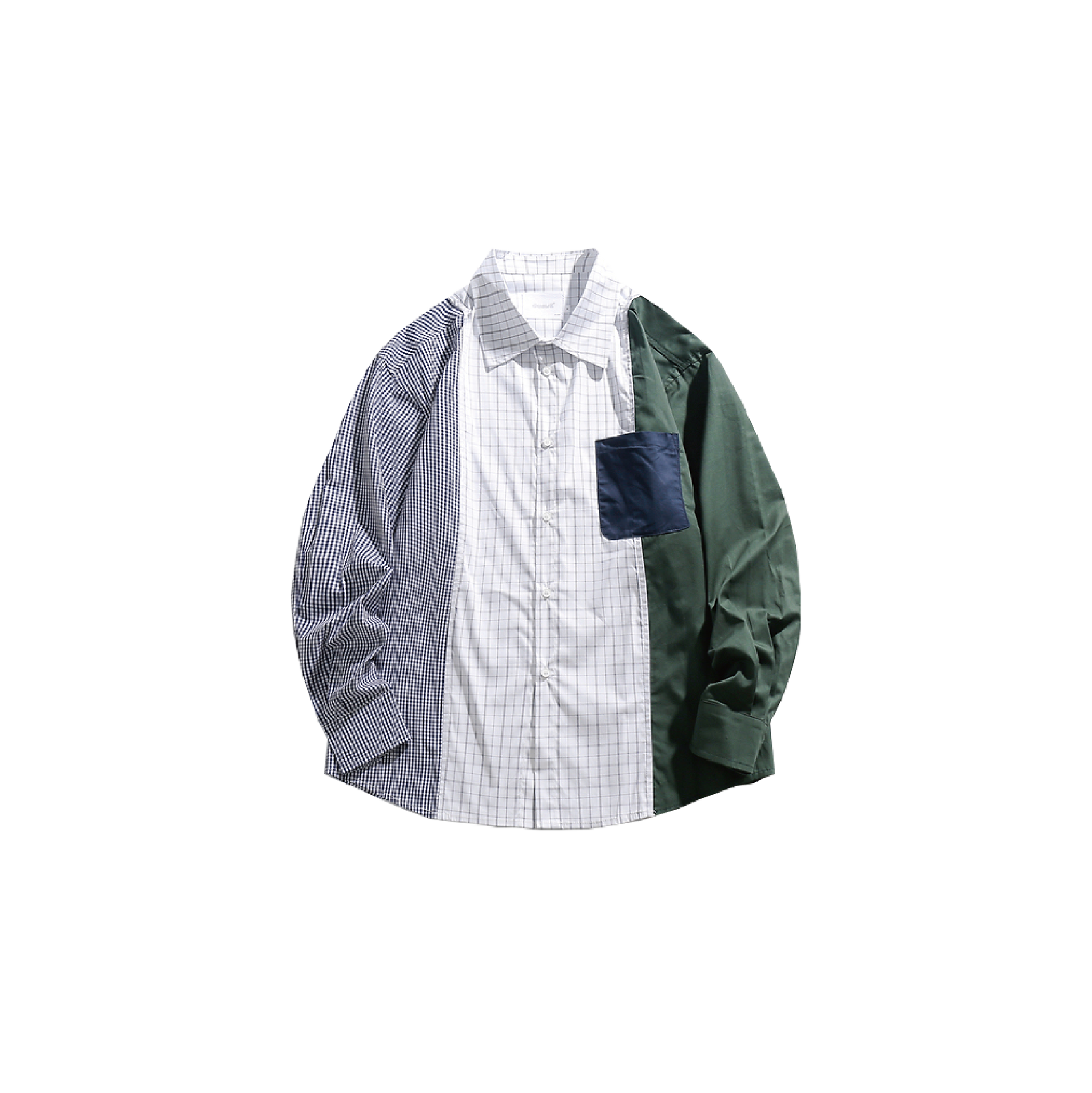 Check Patch Block Shirt