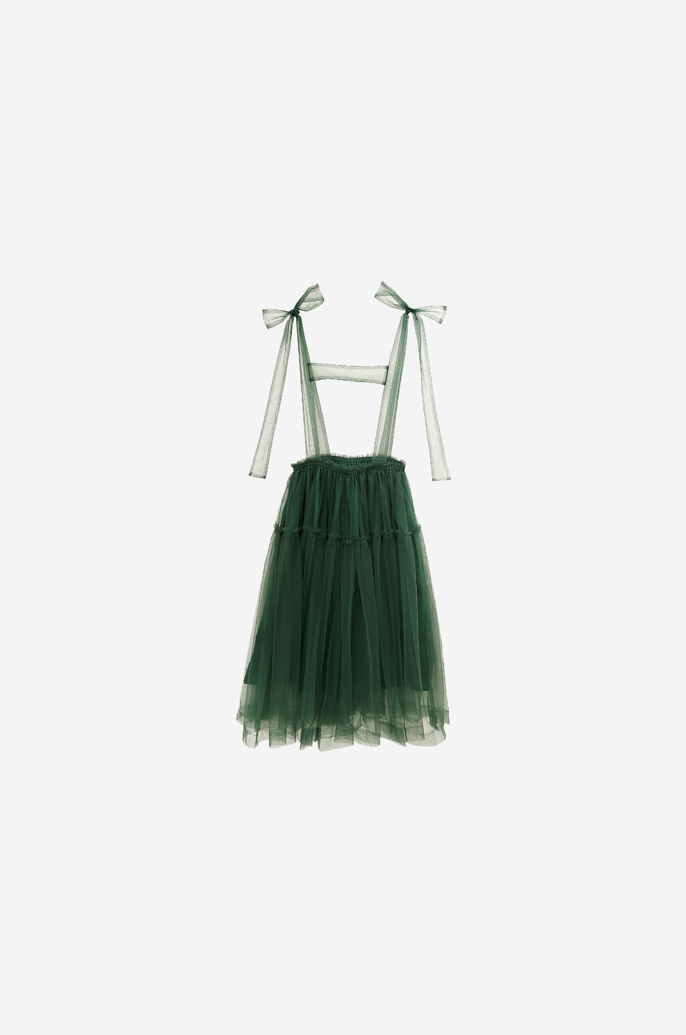 Viridian Strap Mesh Skirt