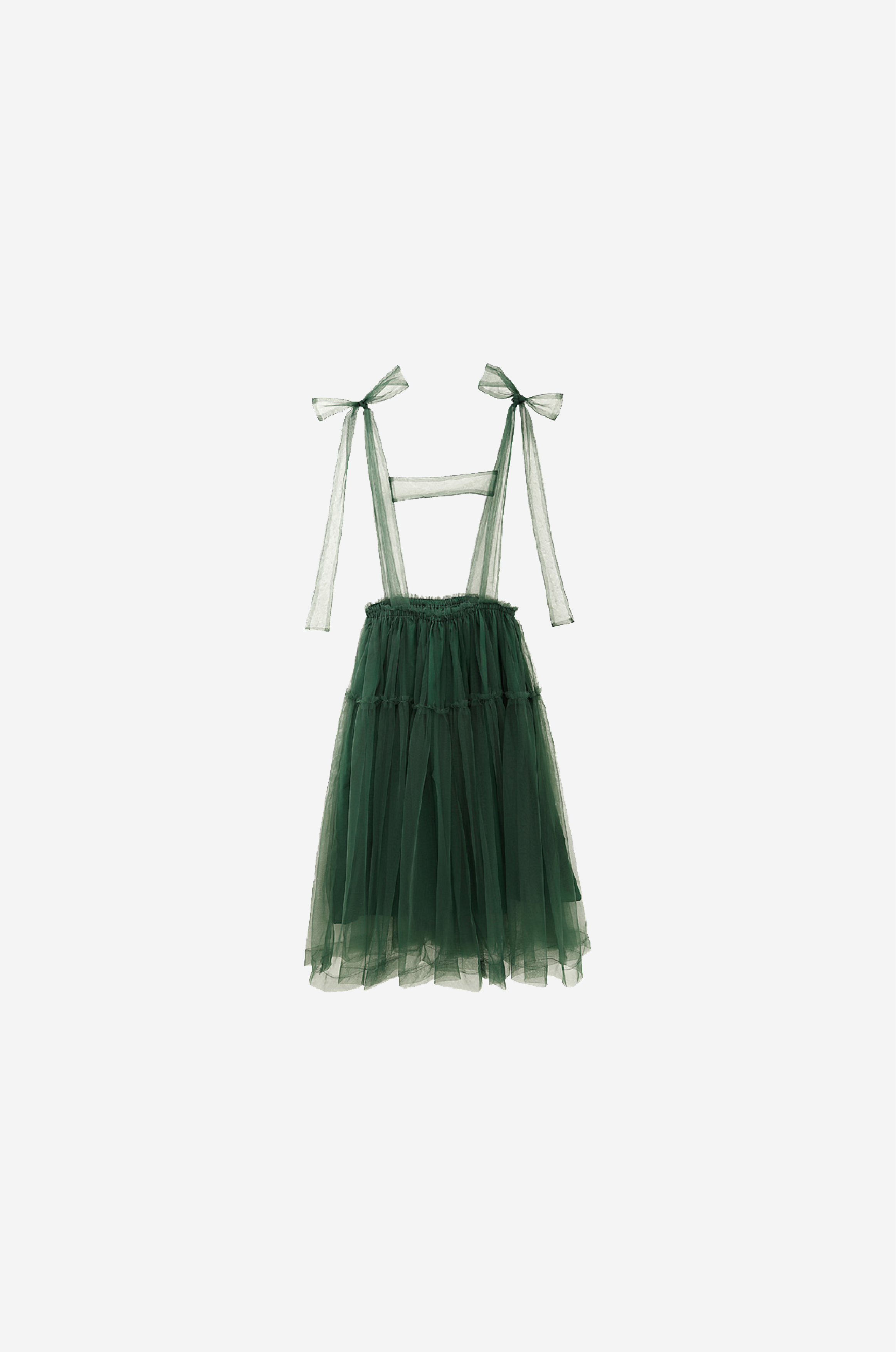 Viridian Strap Mesh Skirt