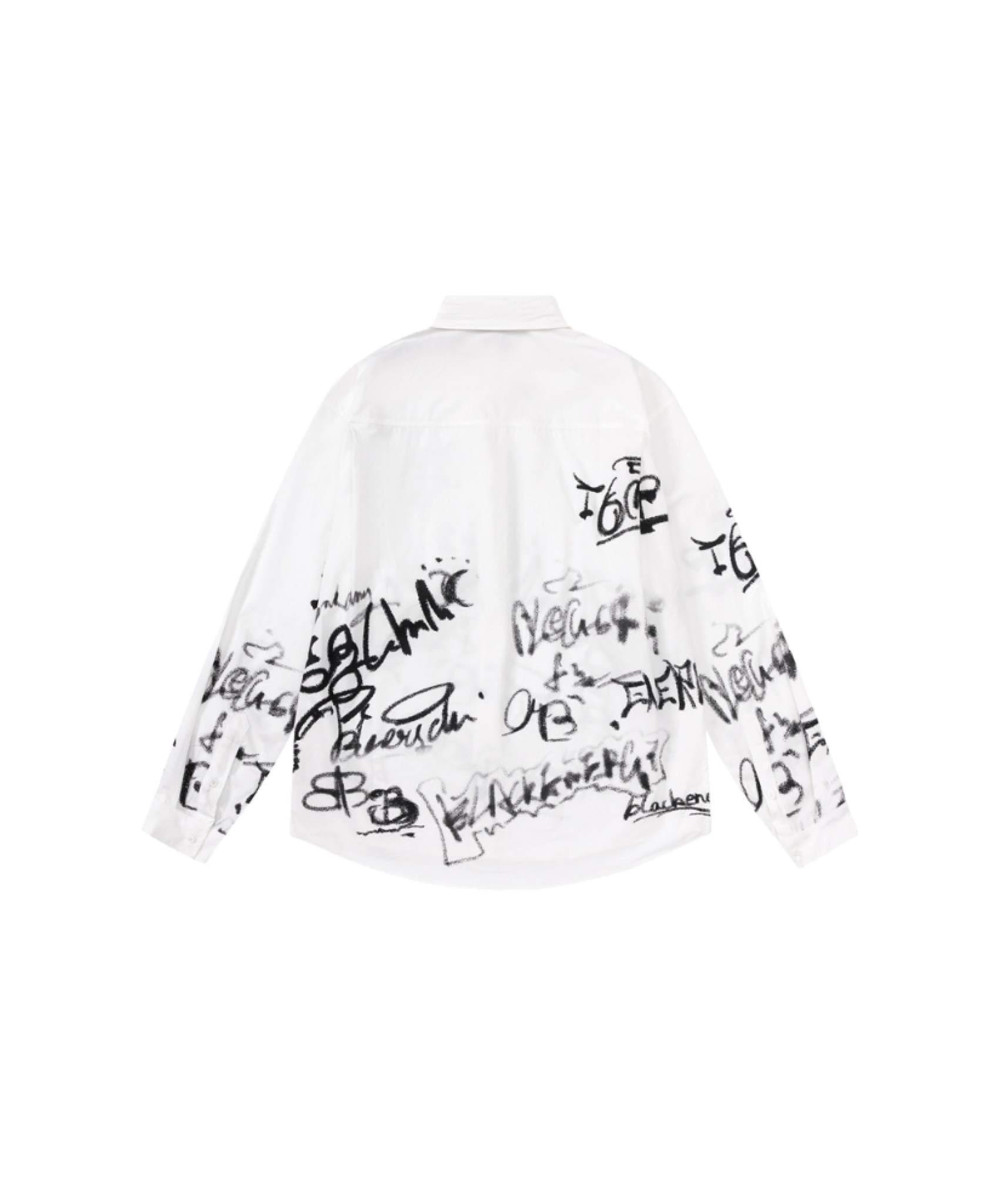 Letter Graffiti Long Sleeve Shirt