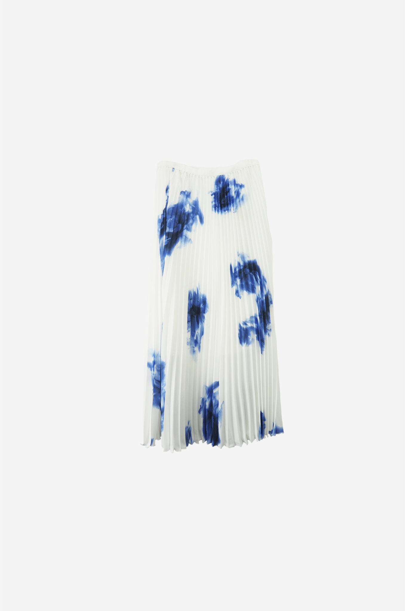 Flower Print Pleats Skirt