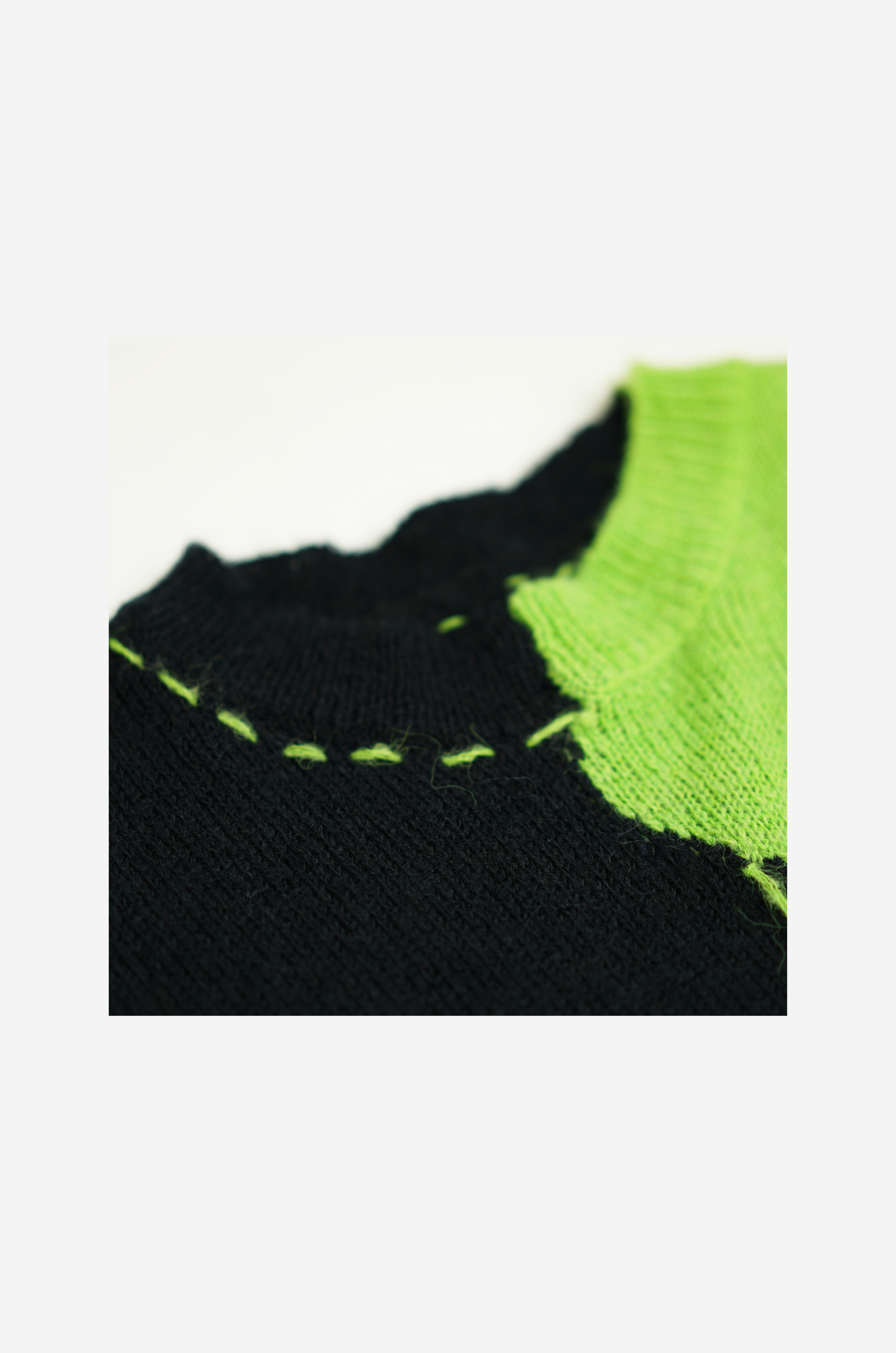 Patchwork Green Knit