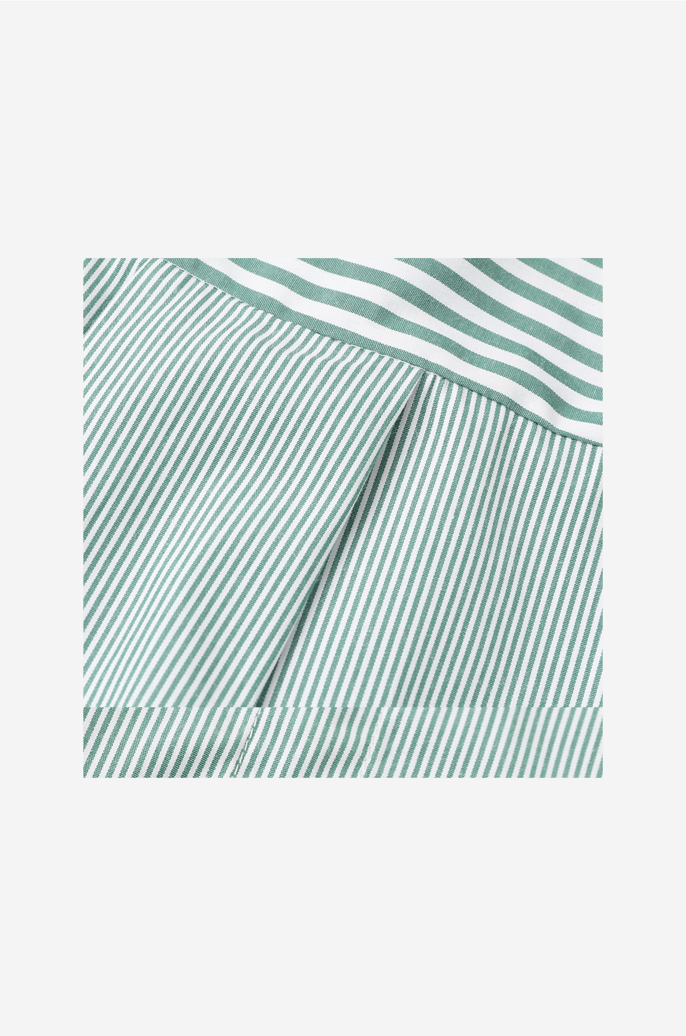 Green Striped Drawstring Shirt