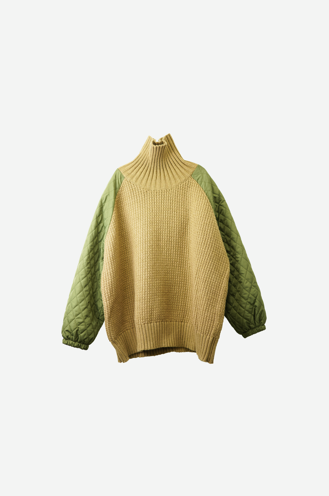 Quilted High-neck Knit