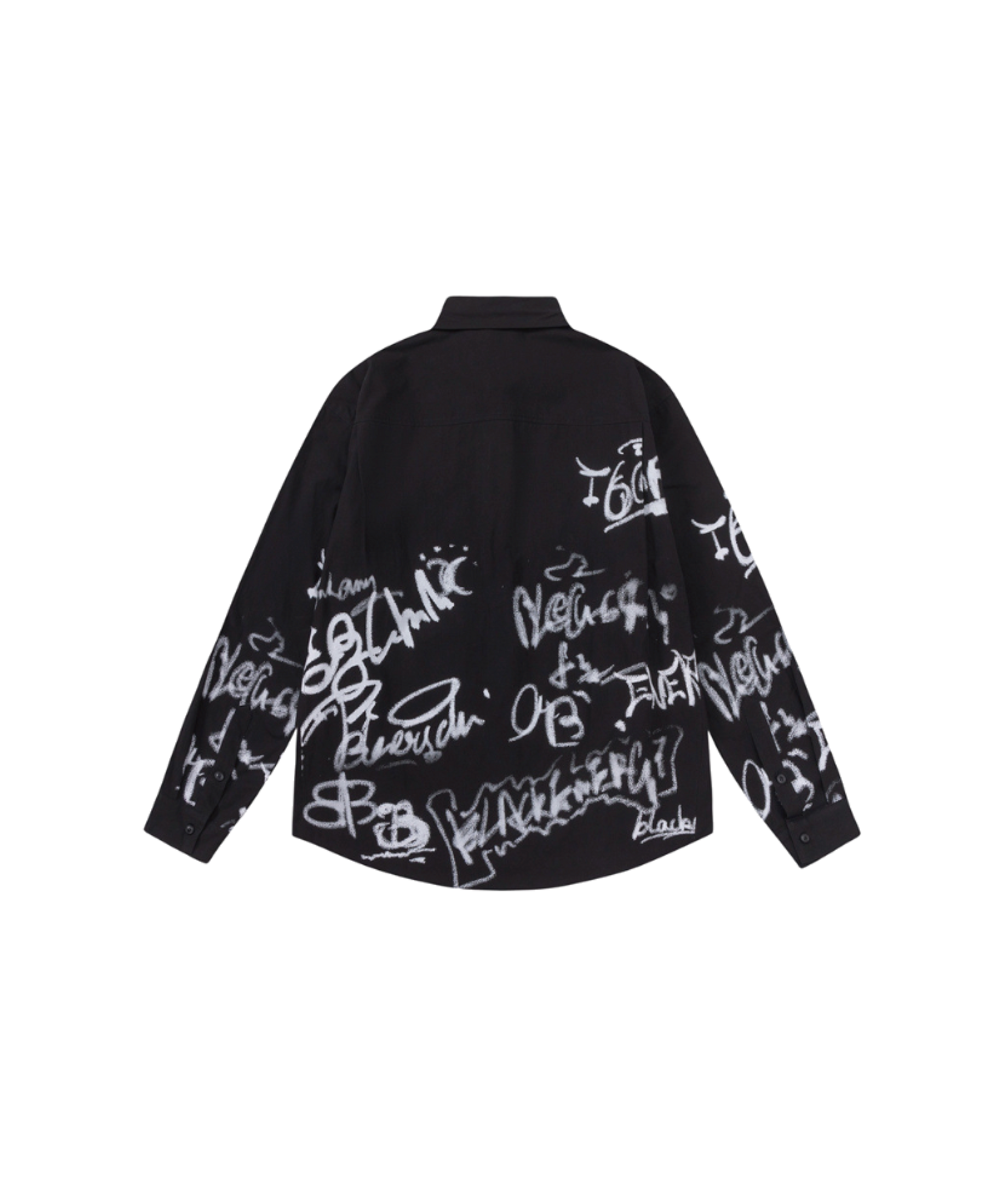 Letter Graffiti Long Sleeve Shirt
