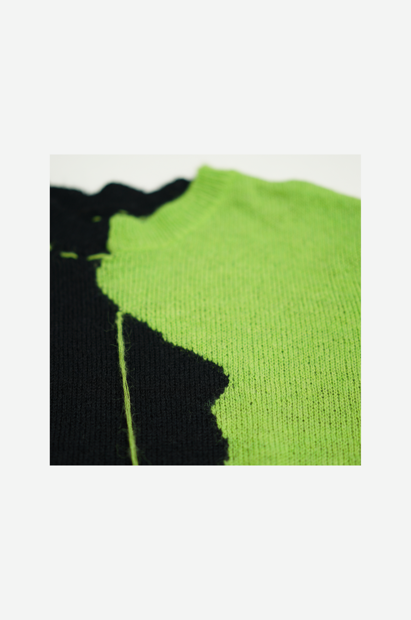 Patchwork Green Knit