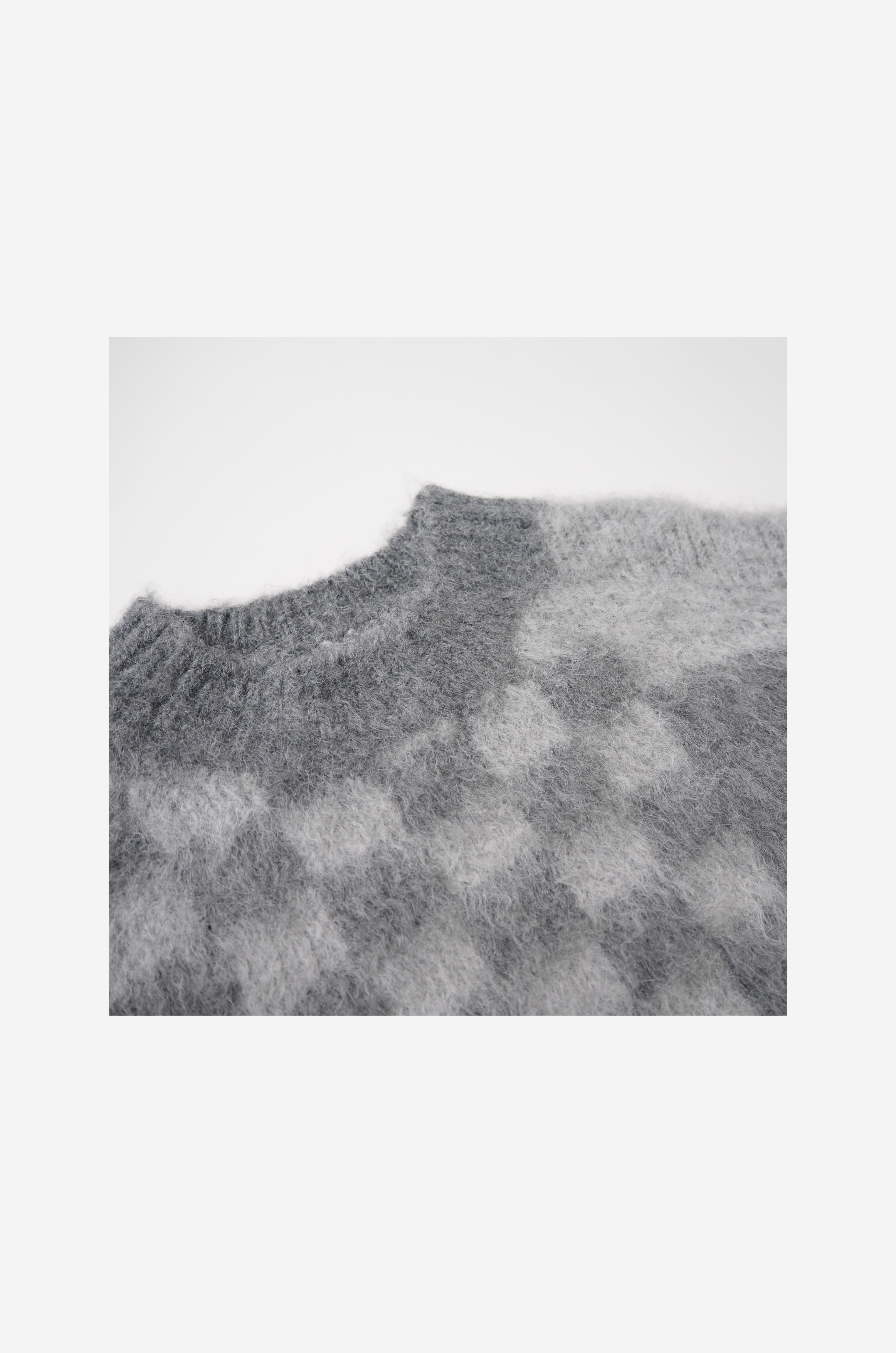 Block Check Pattern Knit