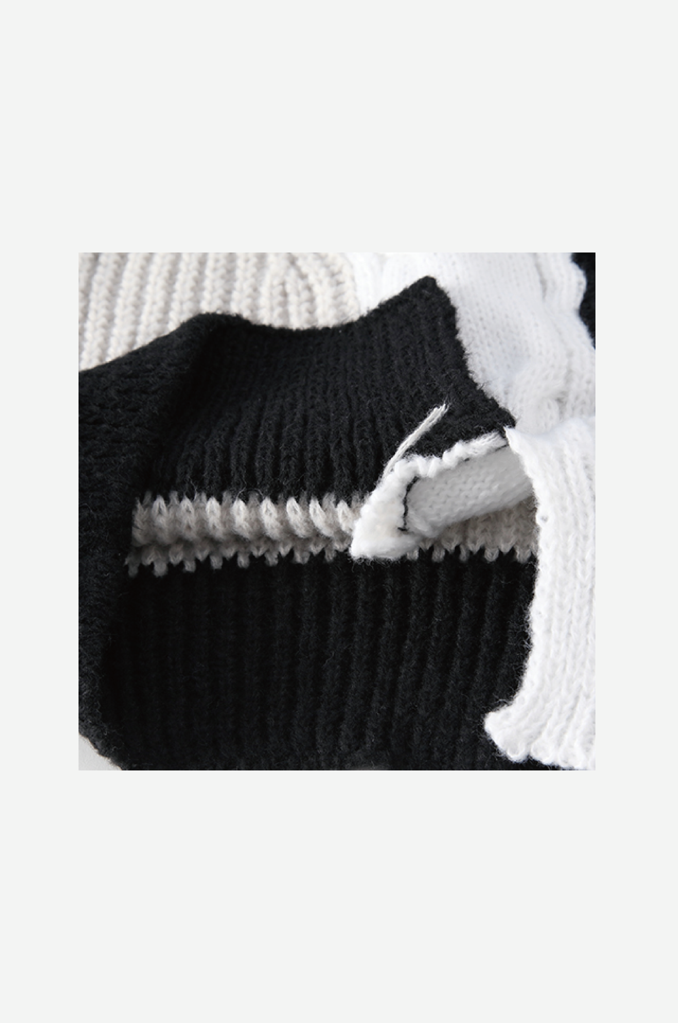 Denim Patchwork Pullover Sweater