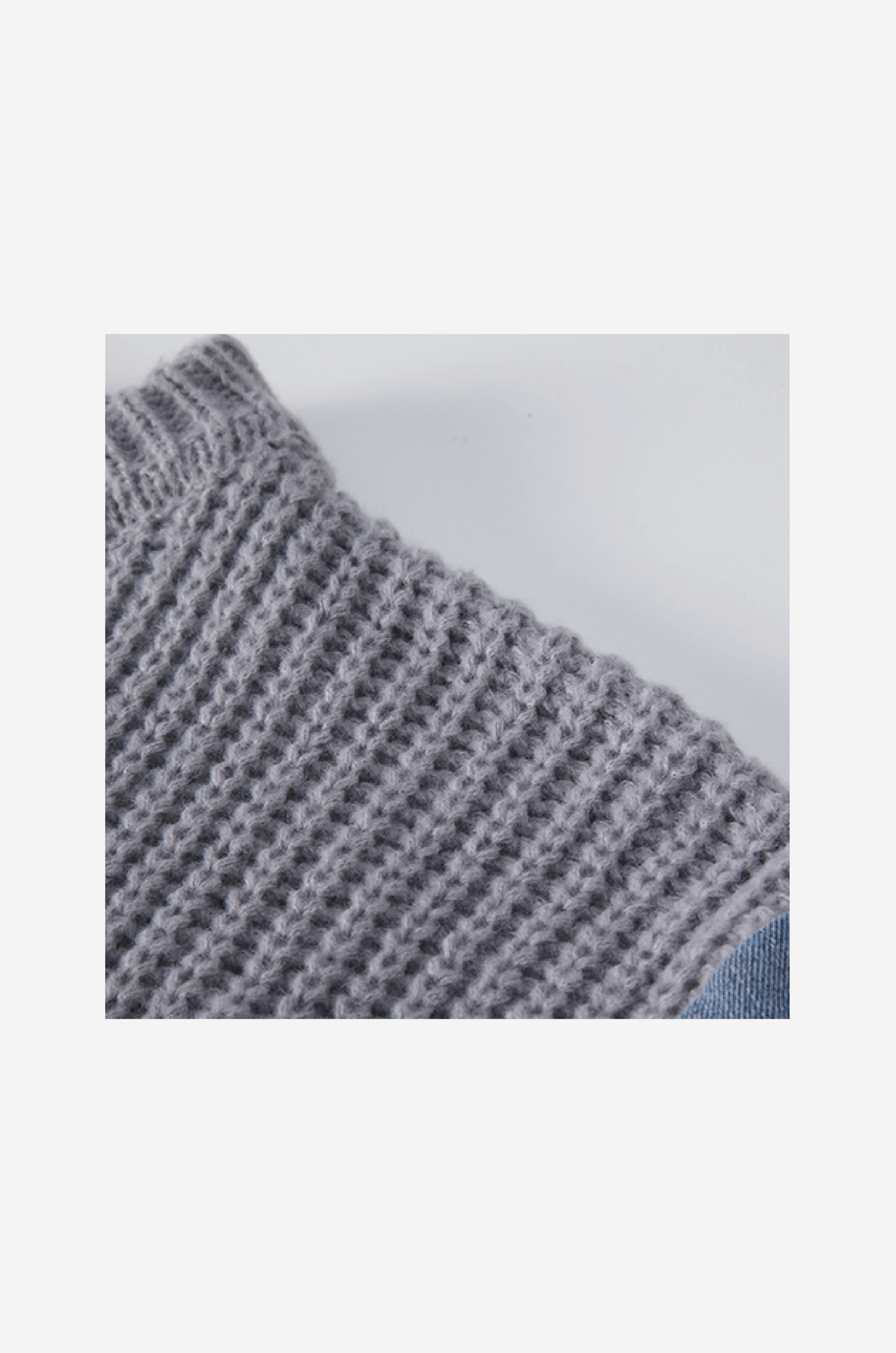 Denim Patchwork Pullover Sweater