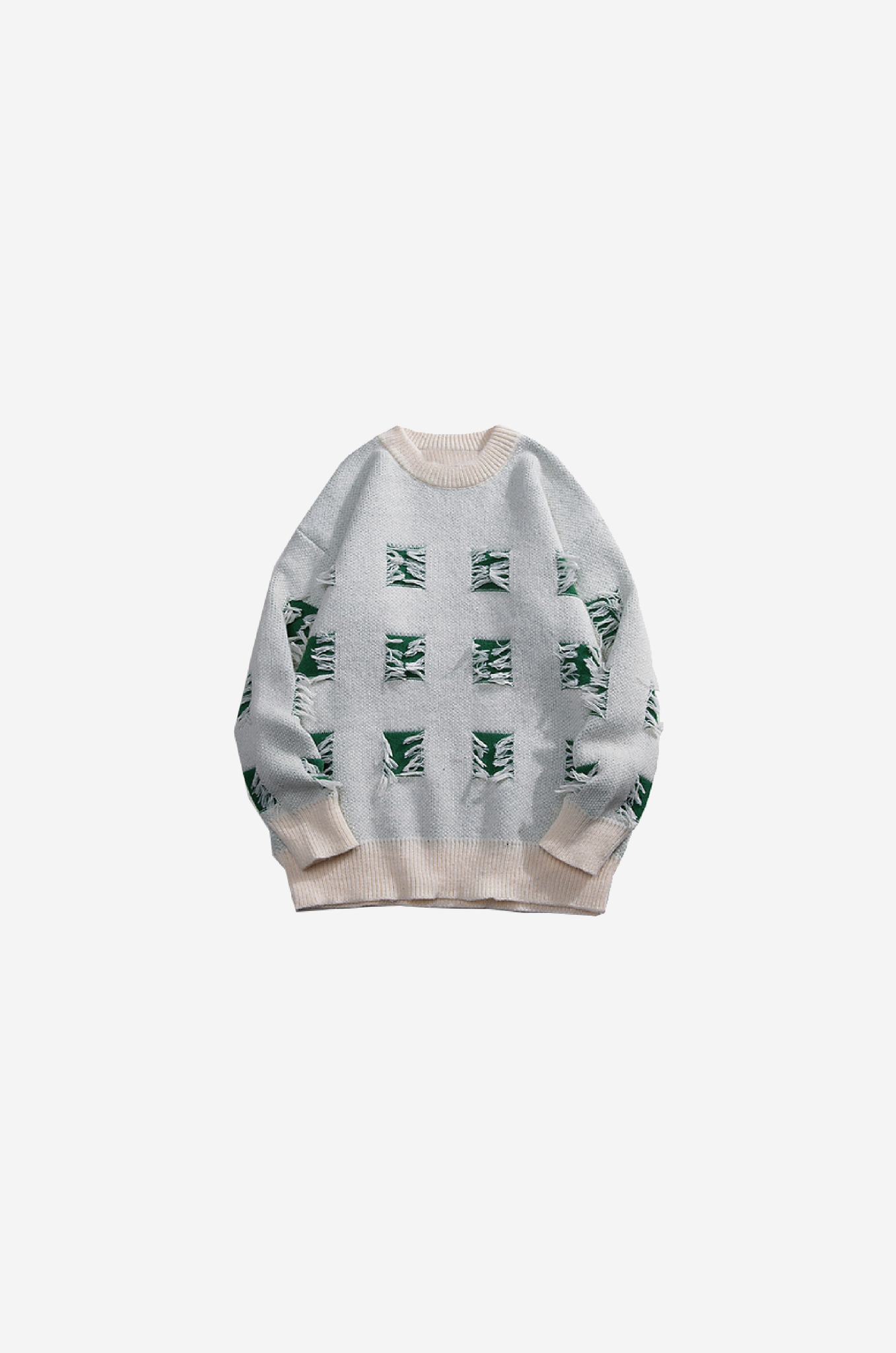 Block Broken Tassel Knit