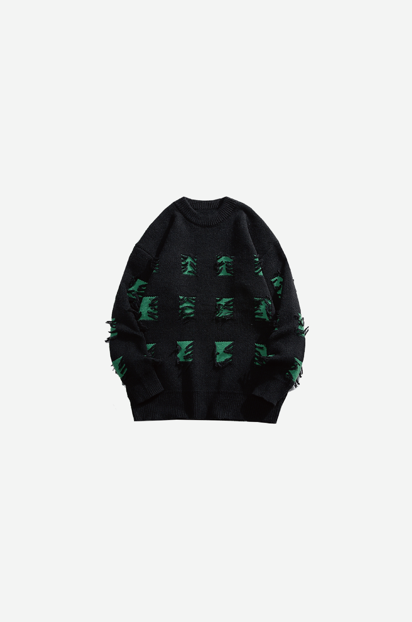 Block Broken Tassel Knit