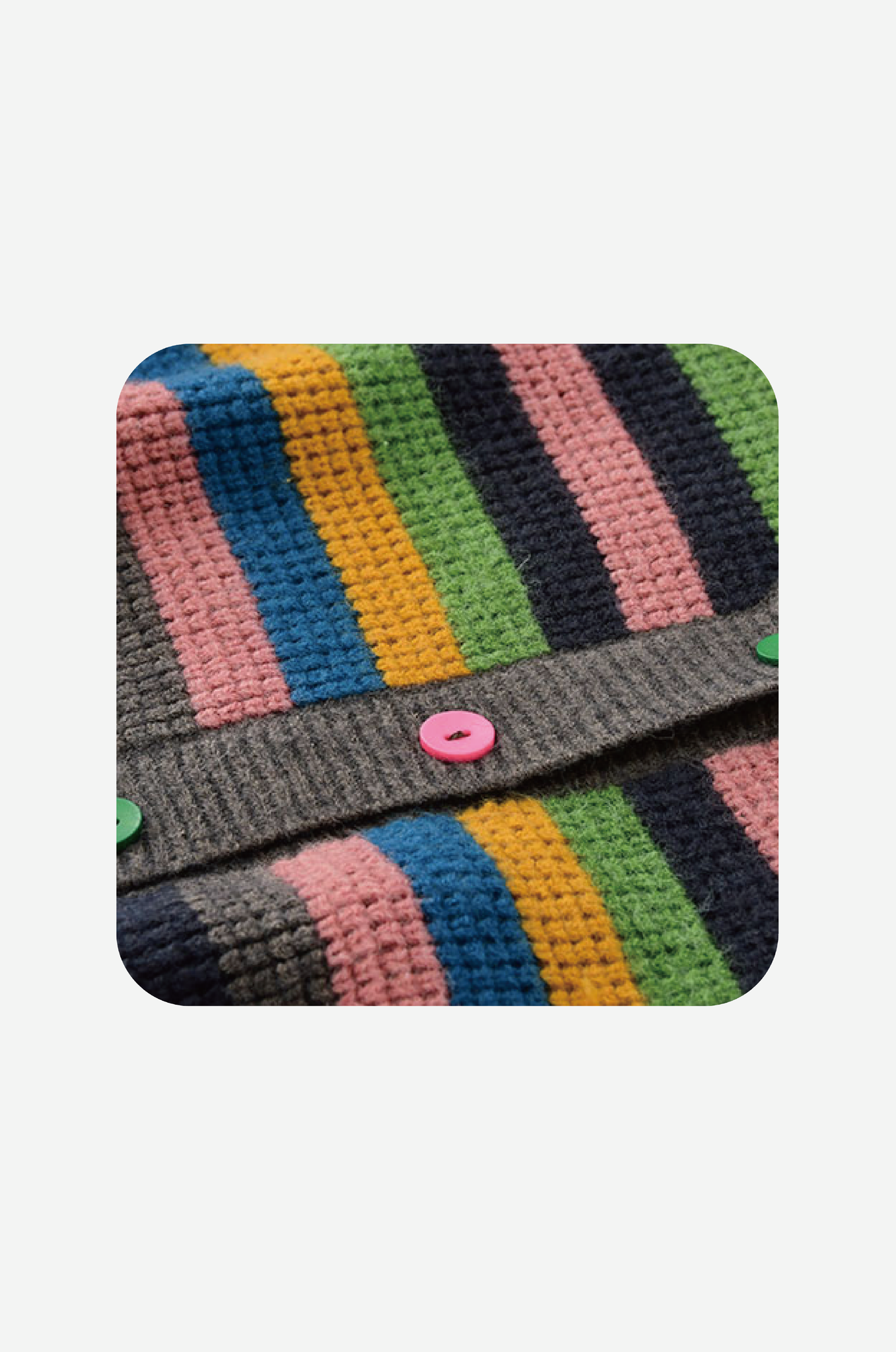 Mix Color Knit Cardigan