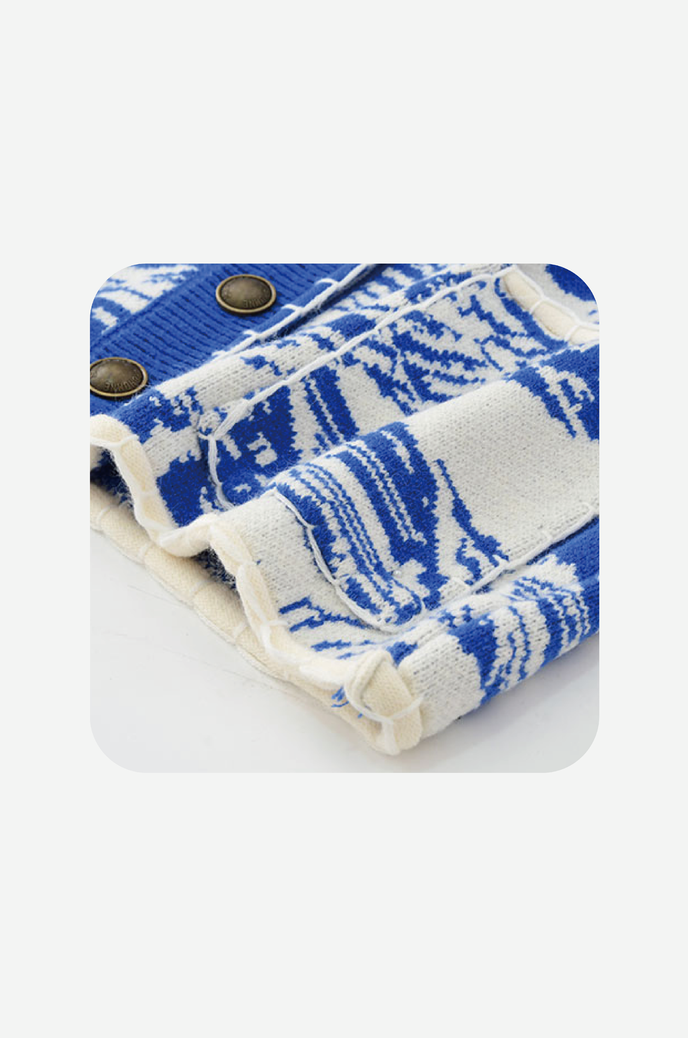 Relaxed Bicolor Casual Cardigan