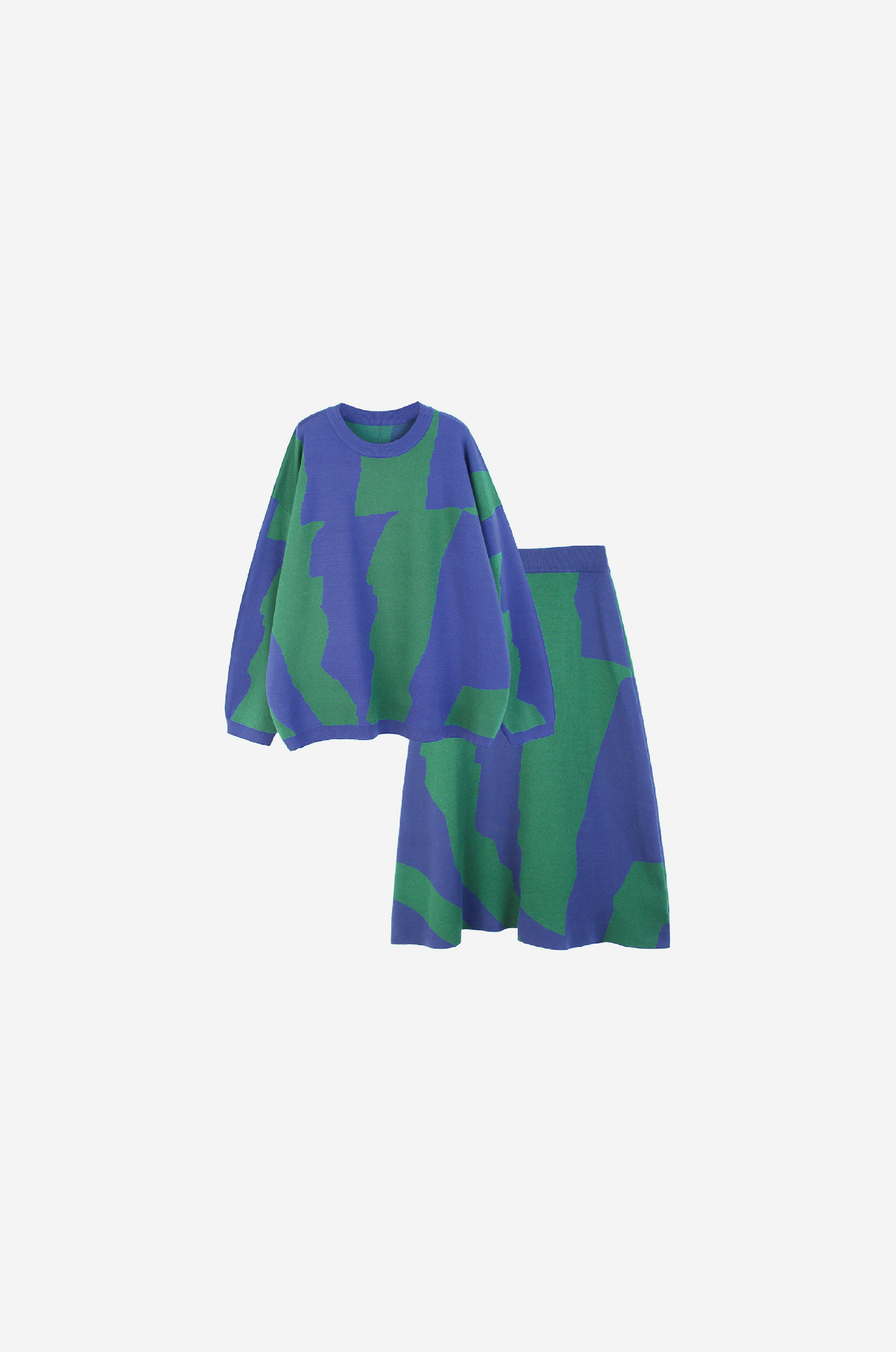 Contrast Color Knit Set-Up