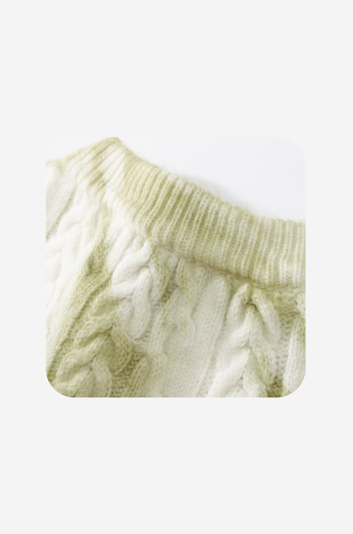 Gradient Dyeing Round Collar Knit