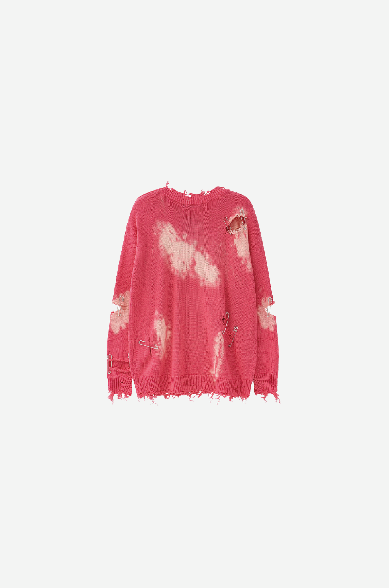 Pin Decorate Broken Sweater