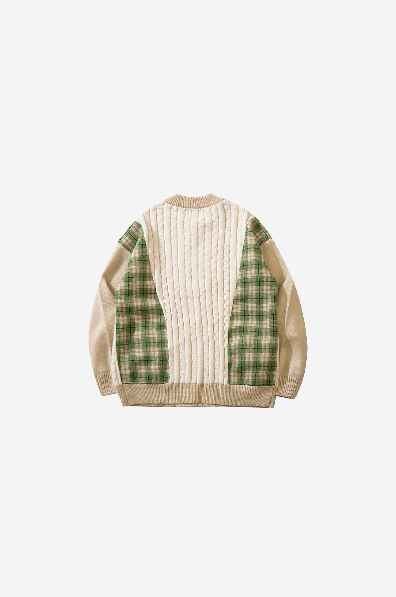Cloth Stitching Knit Baseball Cardigan
