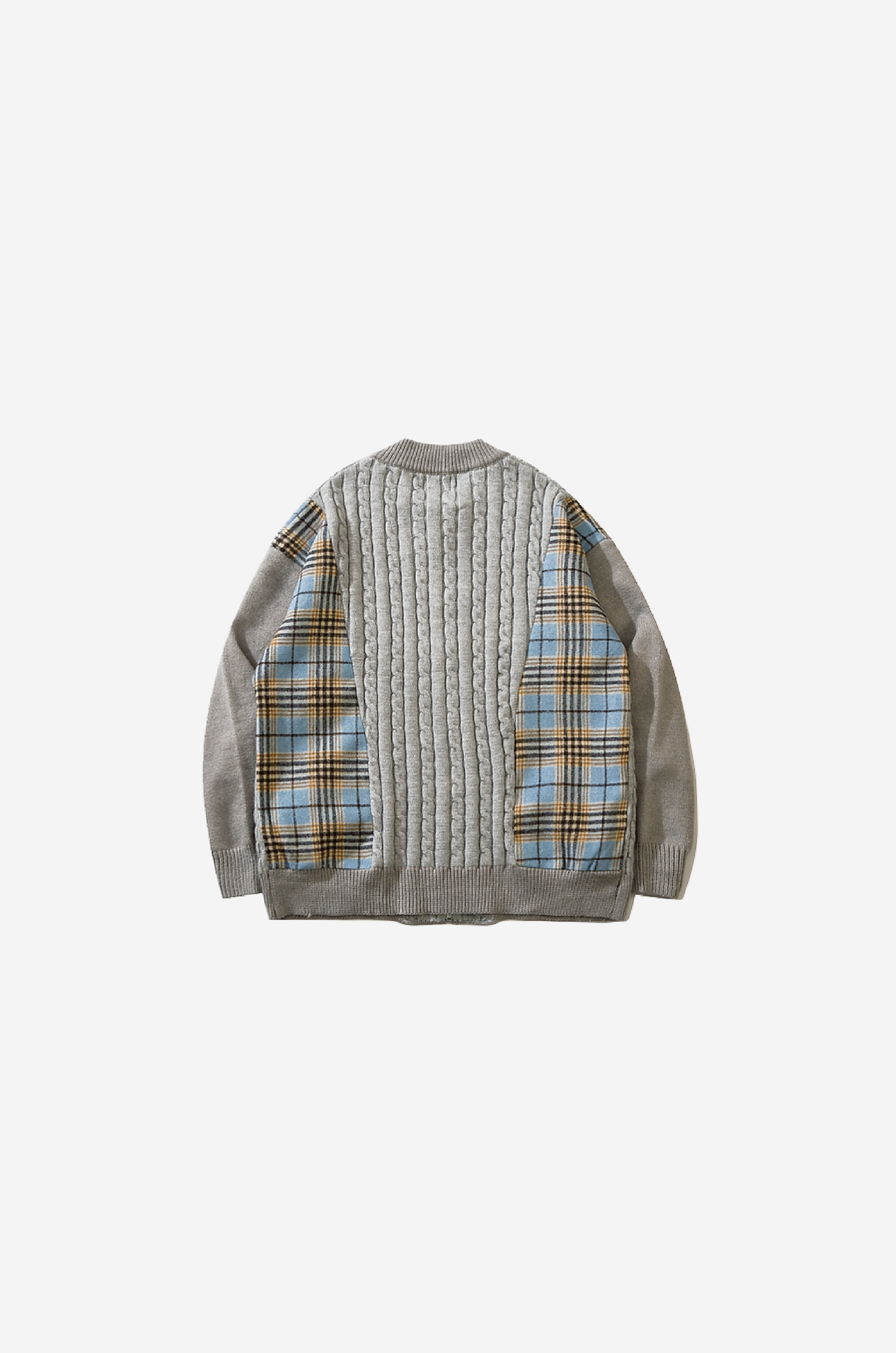 Cloth Stitching Knit Baseball Cardigan