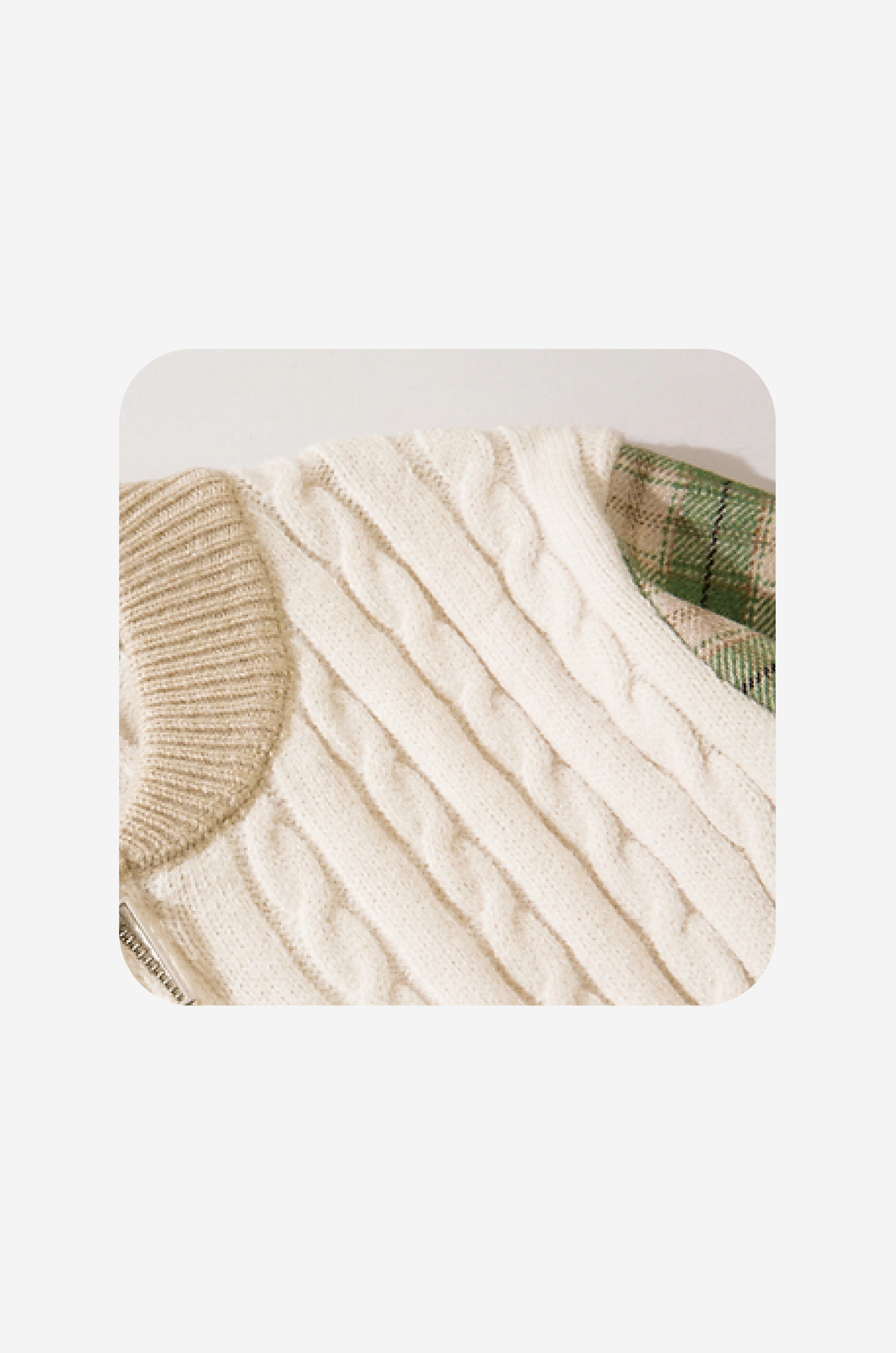 Cloth Stitching Knit Baseball Cardigan