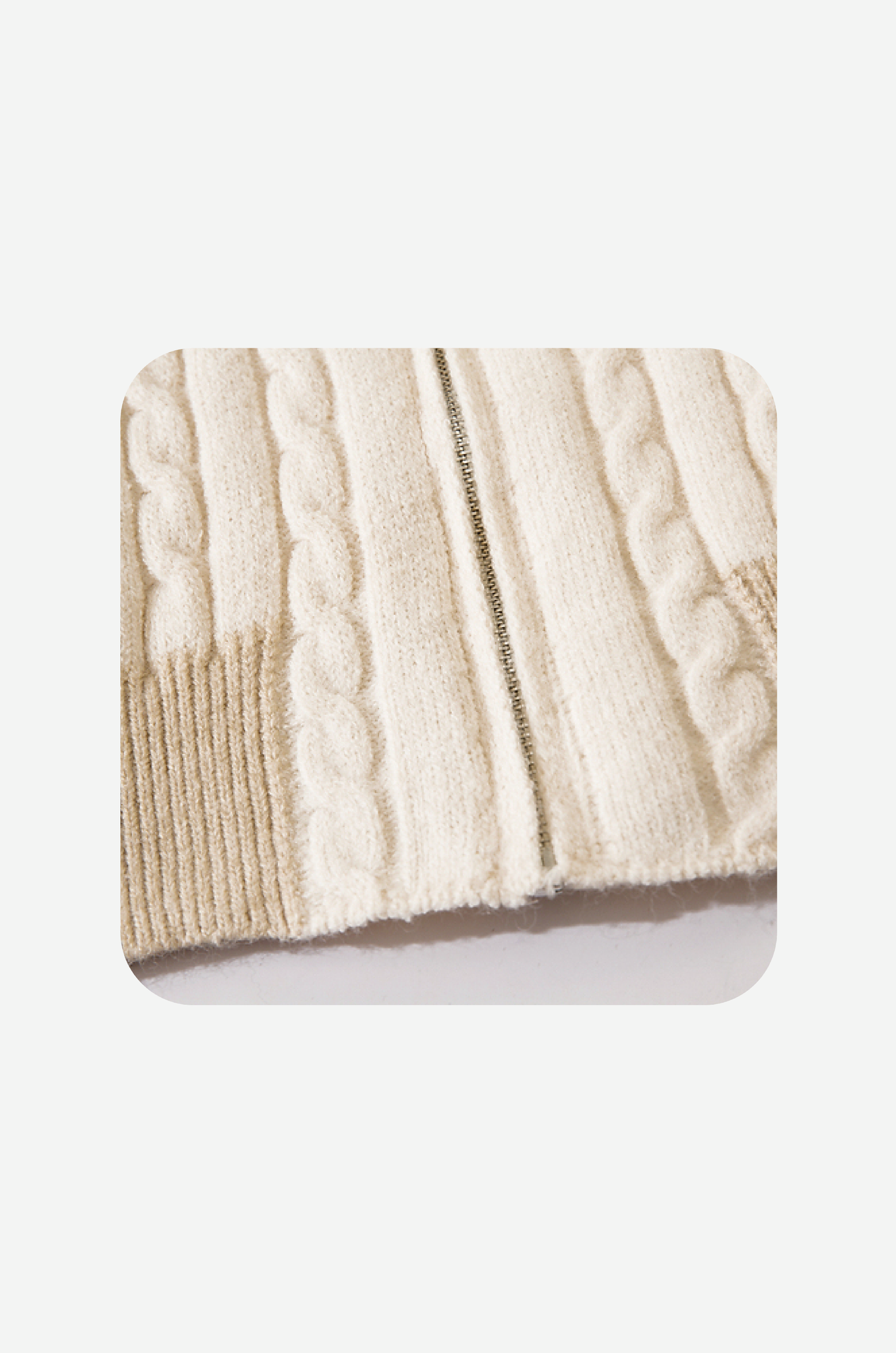 Cloth Stitching Knit Baseball Cardigan