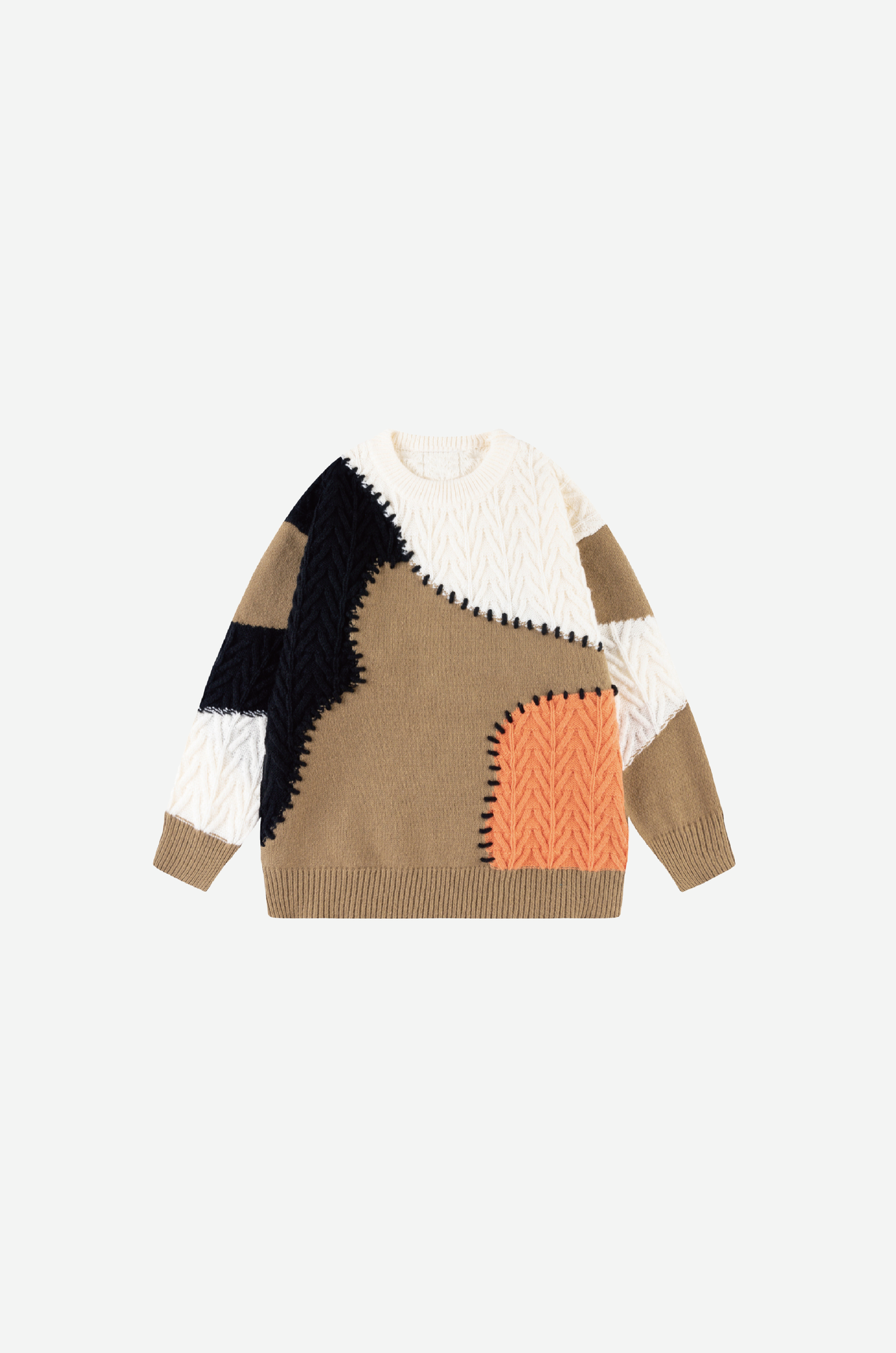 Color Patchwork Rib Knit