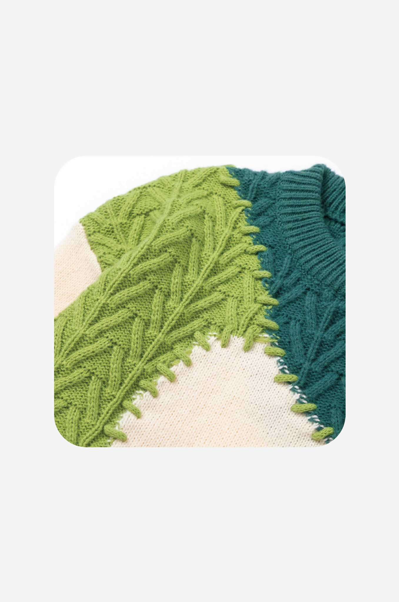 Color Patchwork Rib Knit