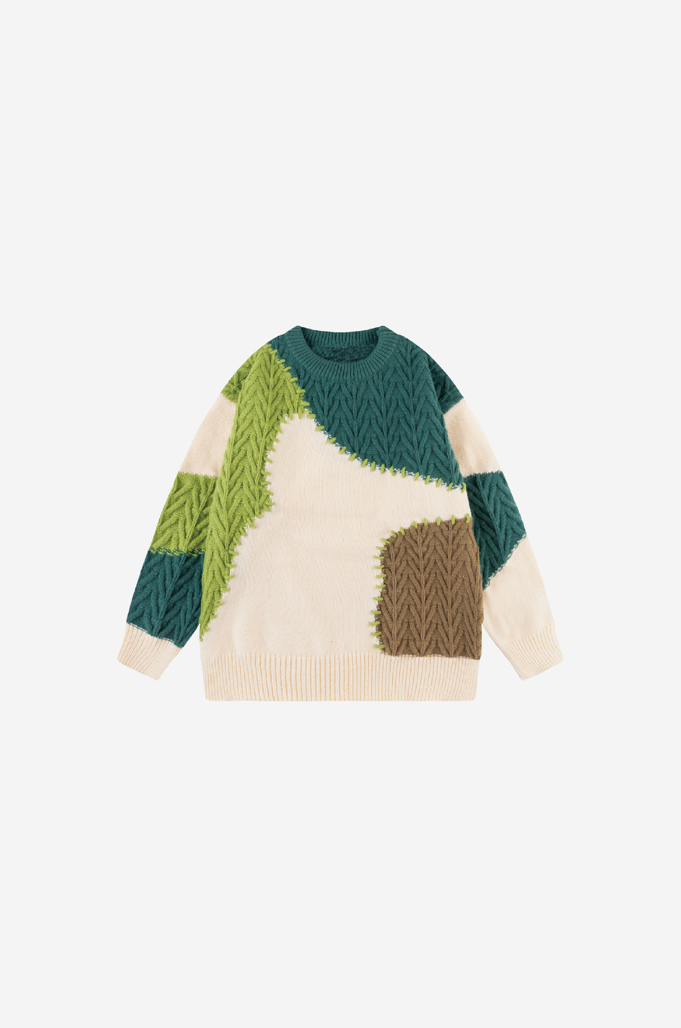 Color Patchwork Rib Knit