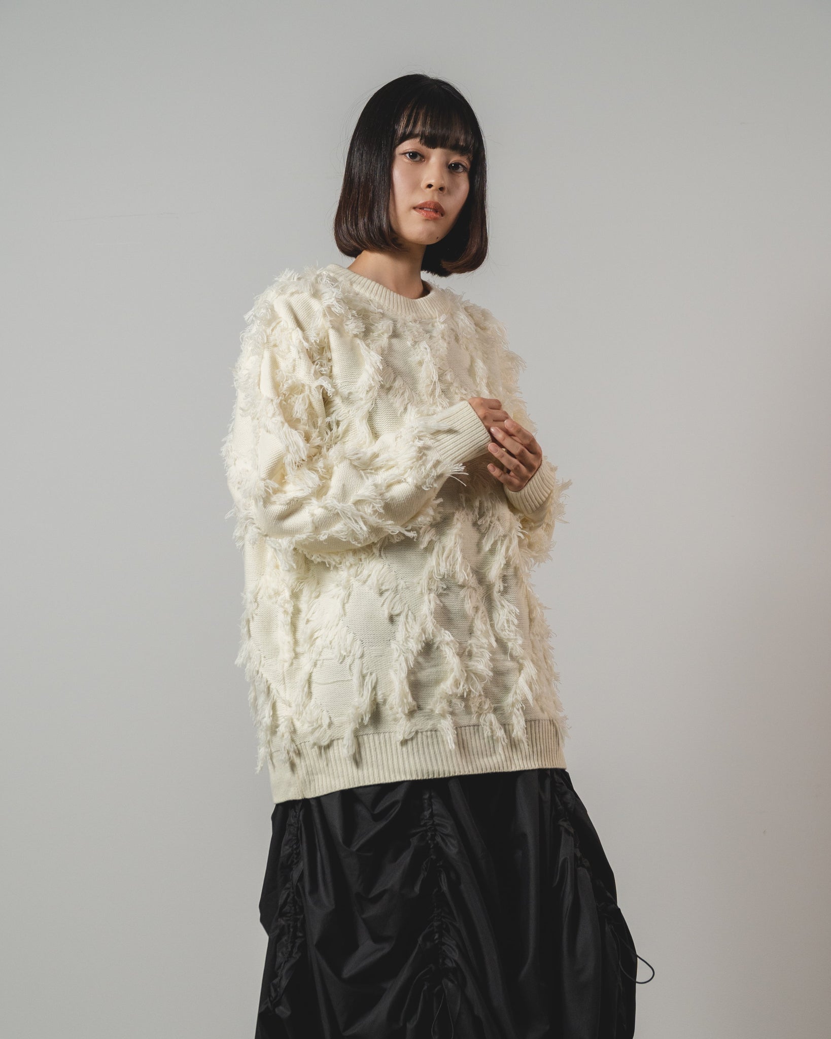 Relaxed Tassel Design Sweater