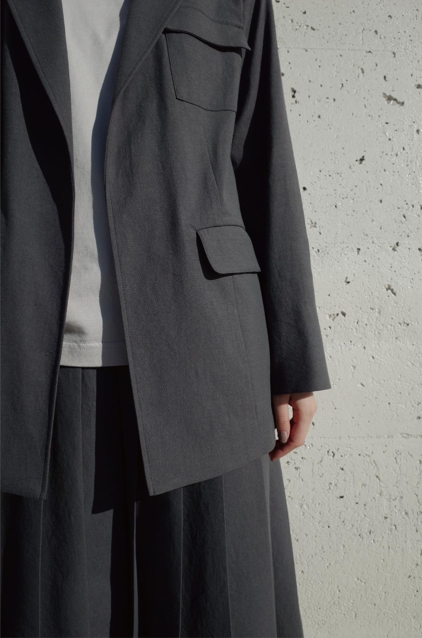 Linen Gray Fine Jacket