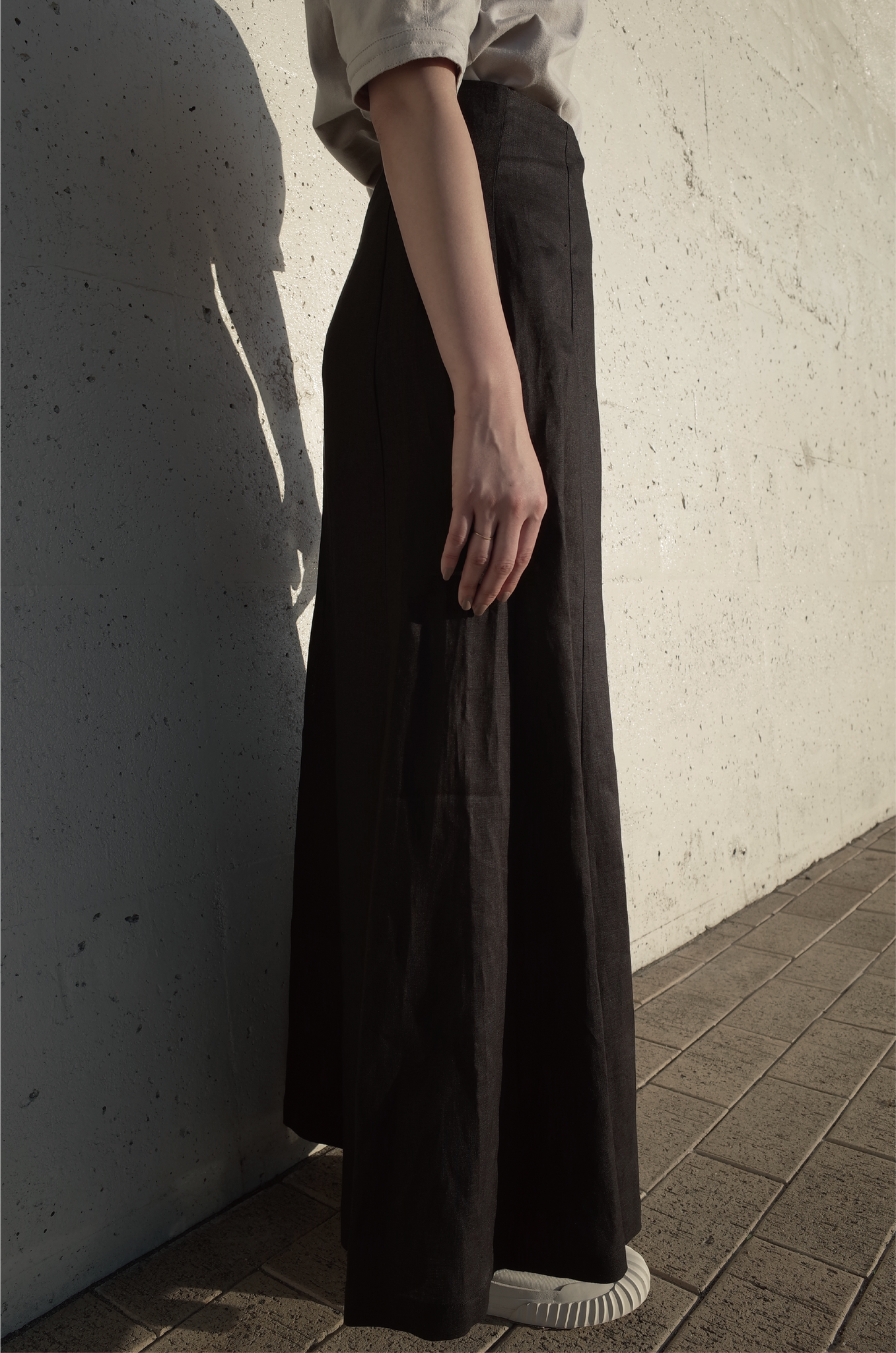 100%Linen A-line Long Skirt