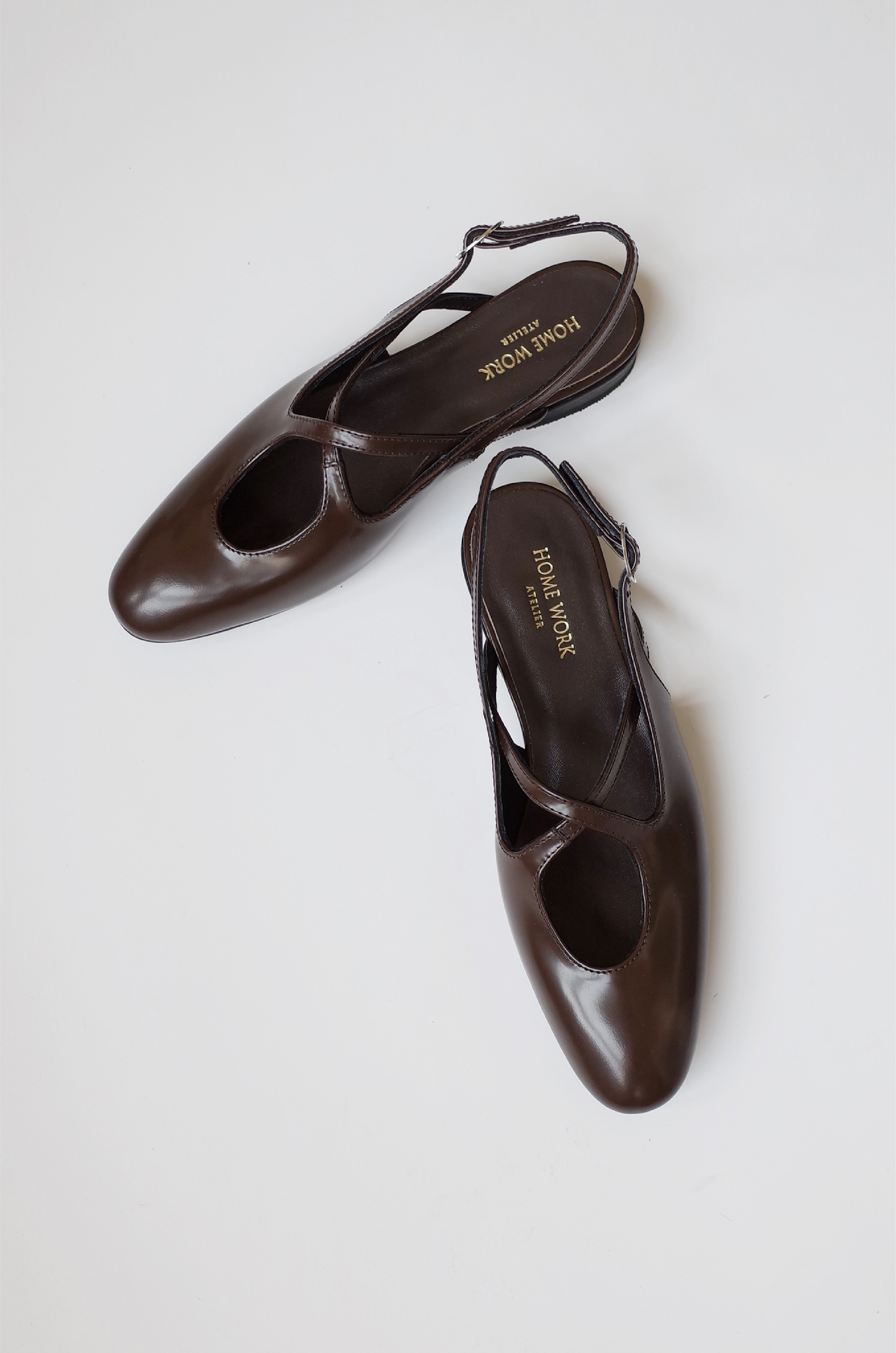 ・ Reserved items ・ Craftsman Made Leather 100% Ribbon Flats (Black)