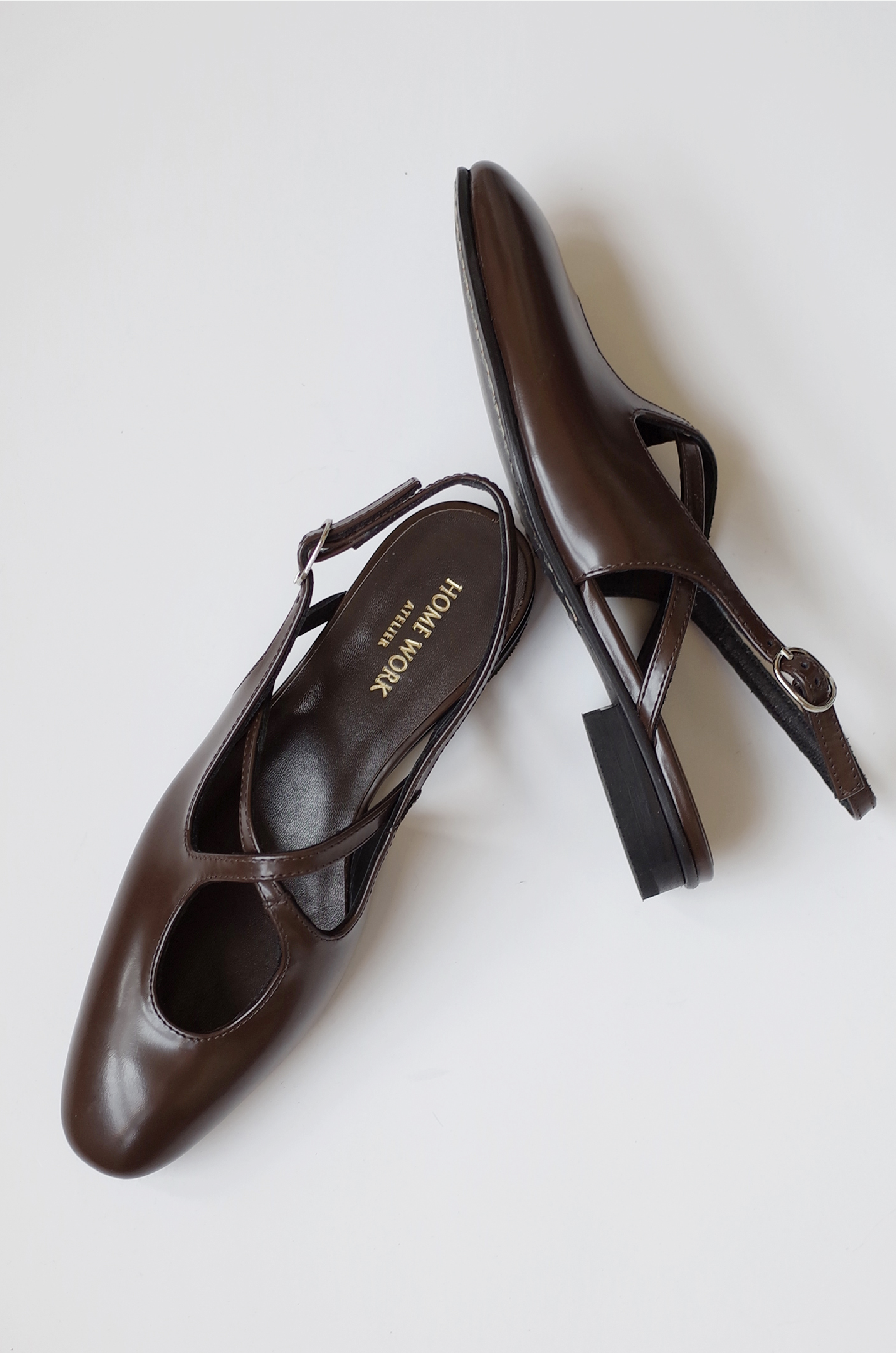 ・ Reserved items ・ Craftsman Made Leather 100% Ribbon Flats (Black)