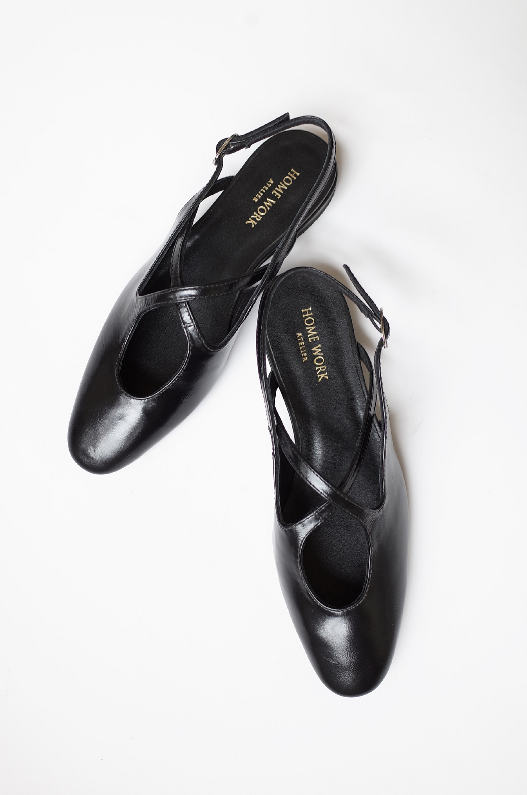 ・ Reserved items ・ Craftsman Made Leather 100% Ribbon Flats (Black)