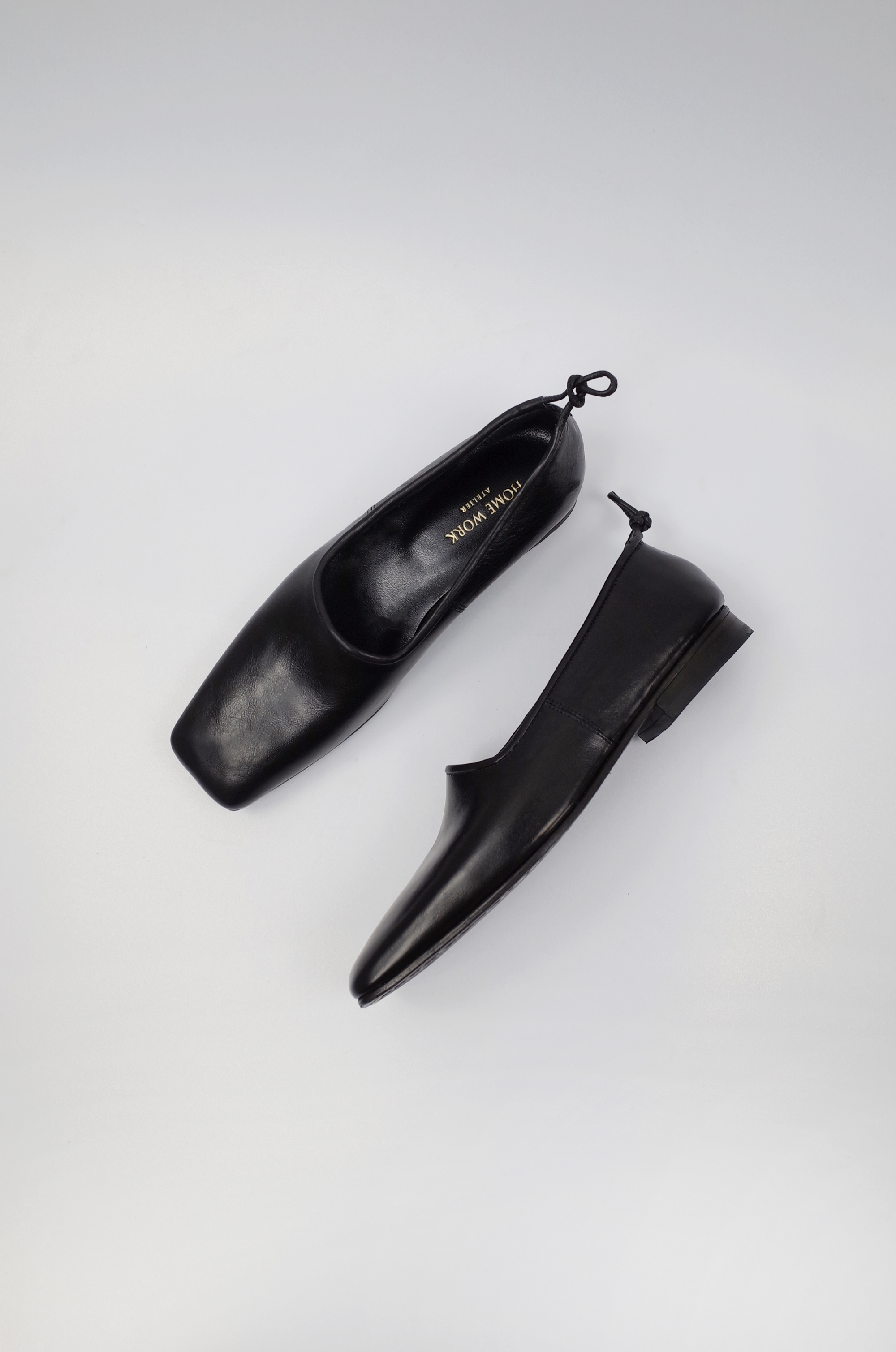 ・ Reserved items ・ Craftsman Made Leather 100% Ribbon Flats (Black)