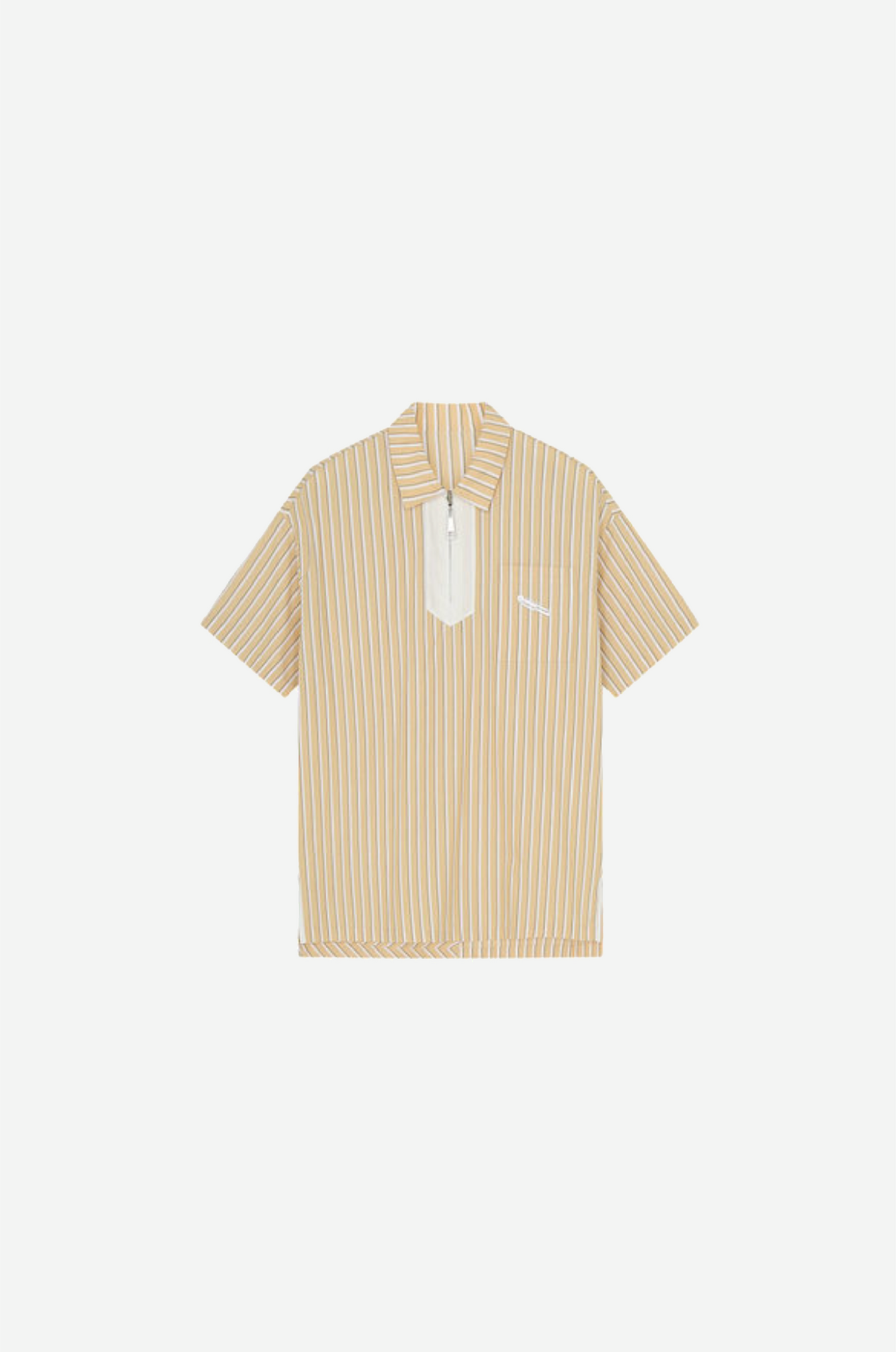 Embroidery Stripe Shirt Polo