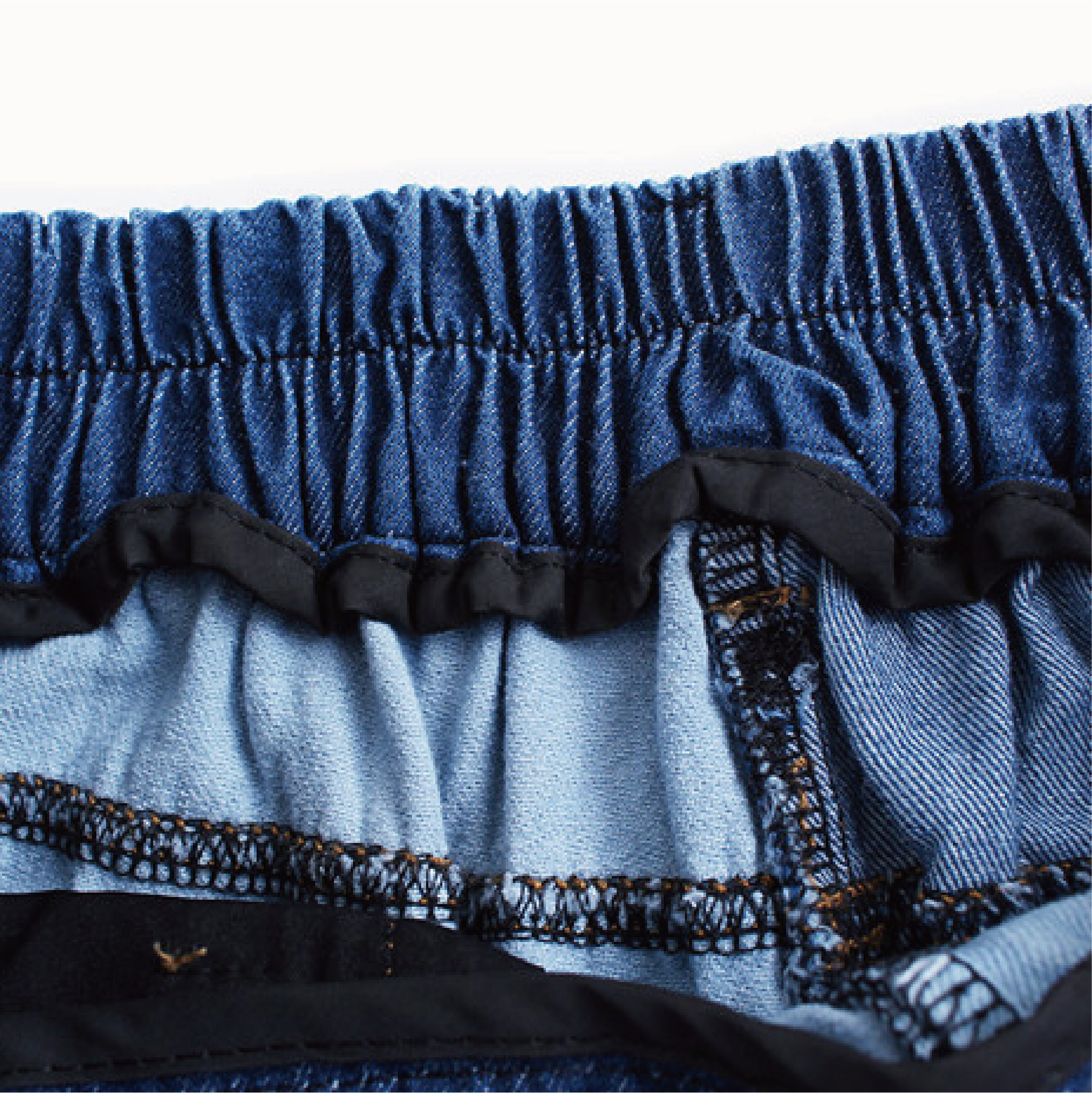 Cloth Patch Denim Skirt