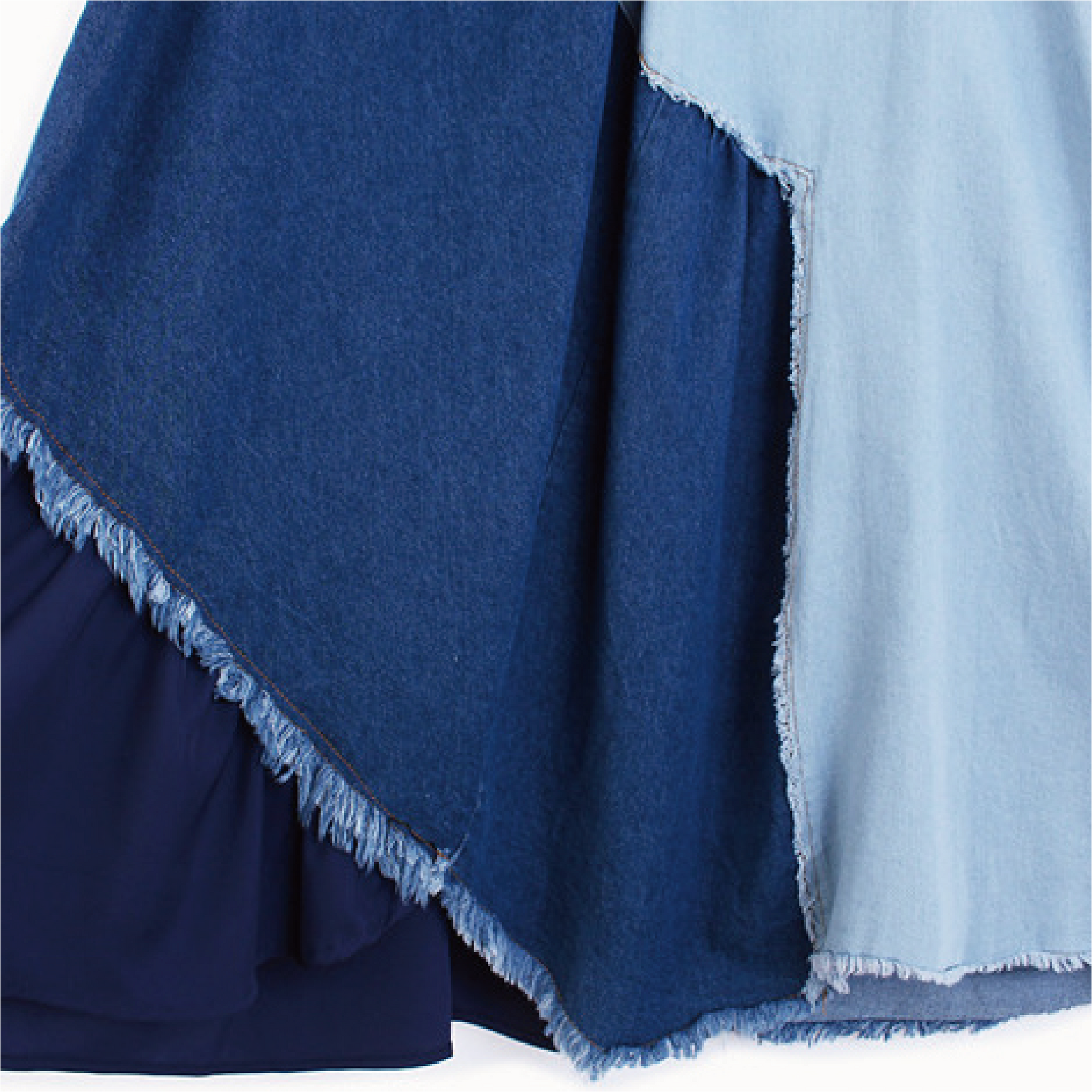 Cloth Patch Denim Skirt